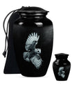 Owl Theme Large Urn With 1 Keepsake Urn