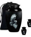 Owl Theme Large Urn With 2 Keepsake Urn
