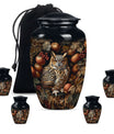 Owl Theme Large Urn With 4 Keepsake Urn