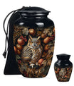 Owl Theme Large Urn With 1 Keepsake Urn