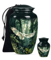 Owl Theme Large Urn With 1 Keepsake Urn