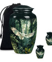 Owl Theme Large Urn With 2 Keepsake Urn