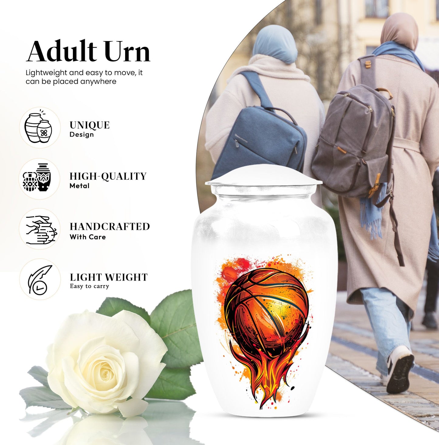 10-inch classic basketball urn
