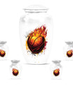Basketball Theme Large Urn With 4 Keepsake Urn