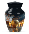 classic basketball urn, memorial burial funeral cremation