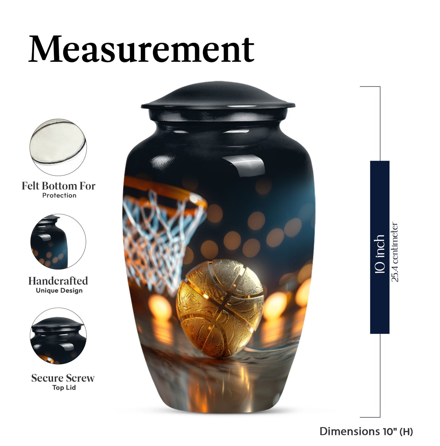 classic basketball urn, memorial burial funeral cremation