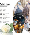 classic basketball urn, memorial burial funeral cremation