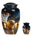 Basketball Theme Large Urn With 1 Keepsake Urn