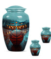 Basketball Theme Large Urn With 2 Keepsake Urn