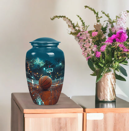 Classic 10-inch Gramophone-themed aluminium basketball Urn