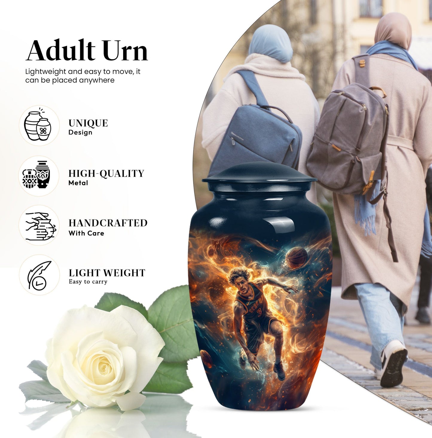 Classic Basketball Burial Urn