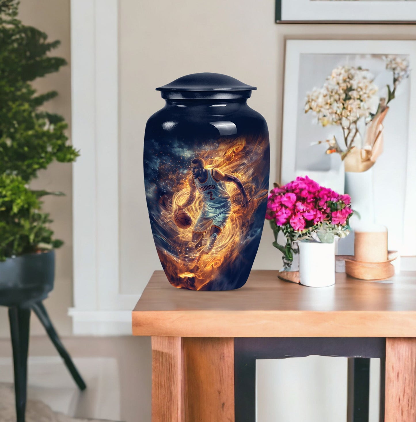 basketball urn for adult ashes