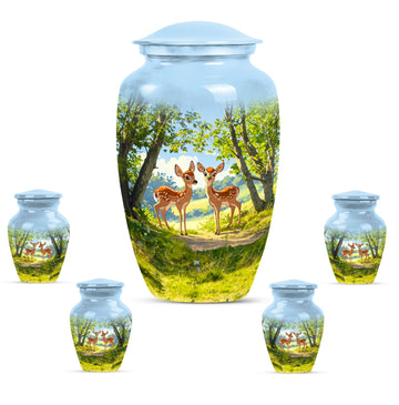 Large Urn with 4 Small Urn