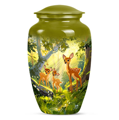 Classic 10-inch deer Urn, memorial urn for men.