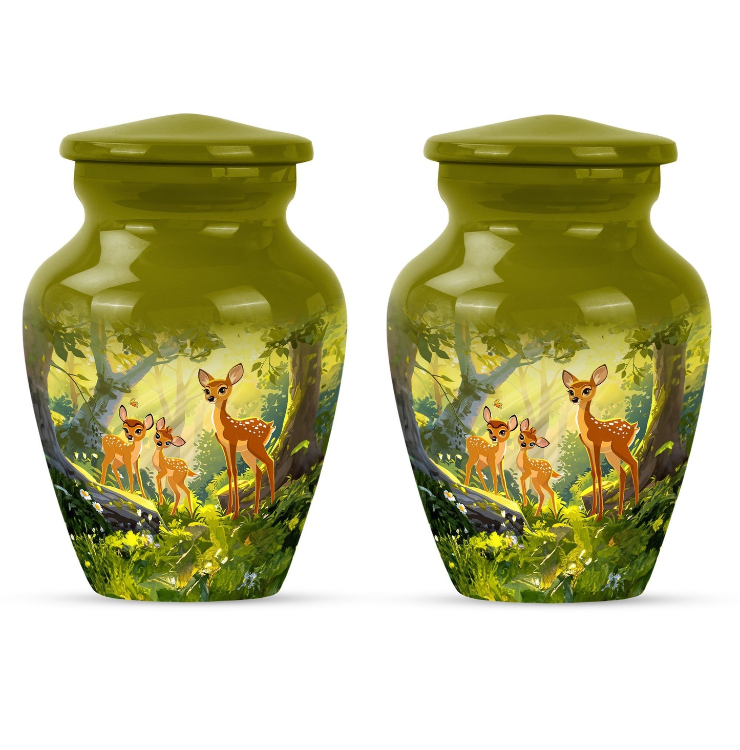 Classic 10-inch deer Urn, memorial urn for men.