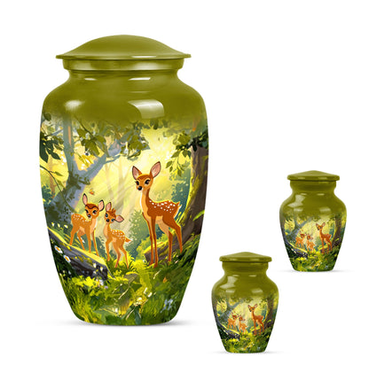 Classic 10-inch deer Urn, memorial urn for men.