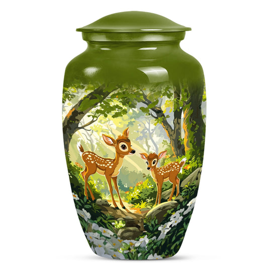 deer urn, an aluminium funeral urn for men ashes