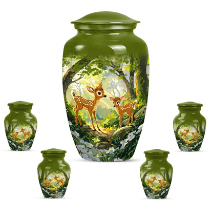 deer urn, an aluminium funeral urn for men ashes