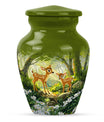 deer urn, an aluminium funeral urn for men ashes