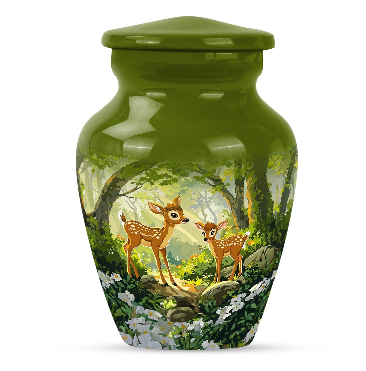 deer urn, an aluminium funeral urn for men ashes