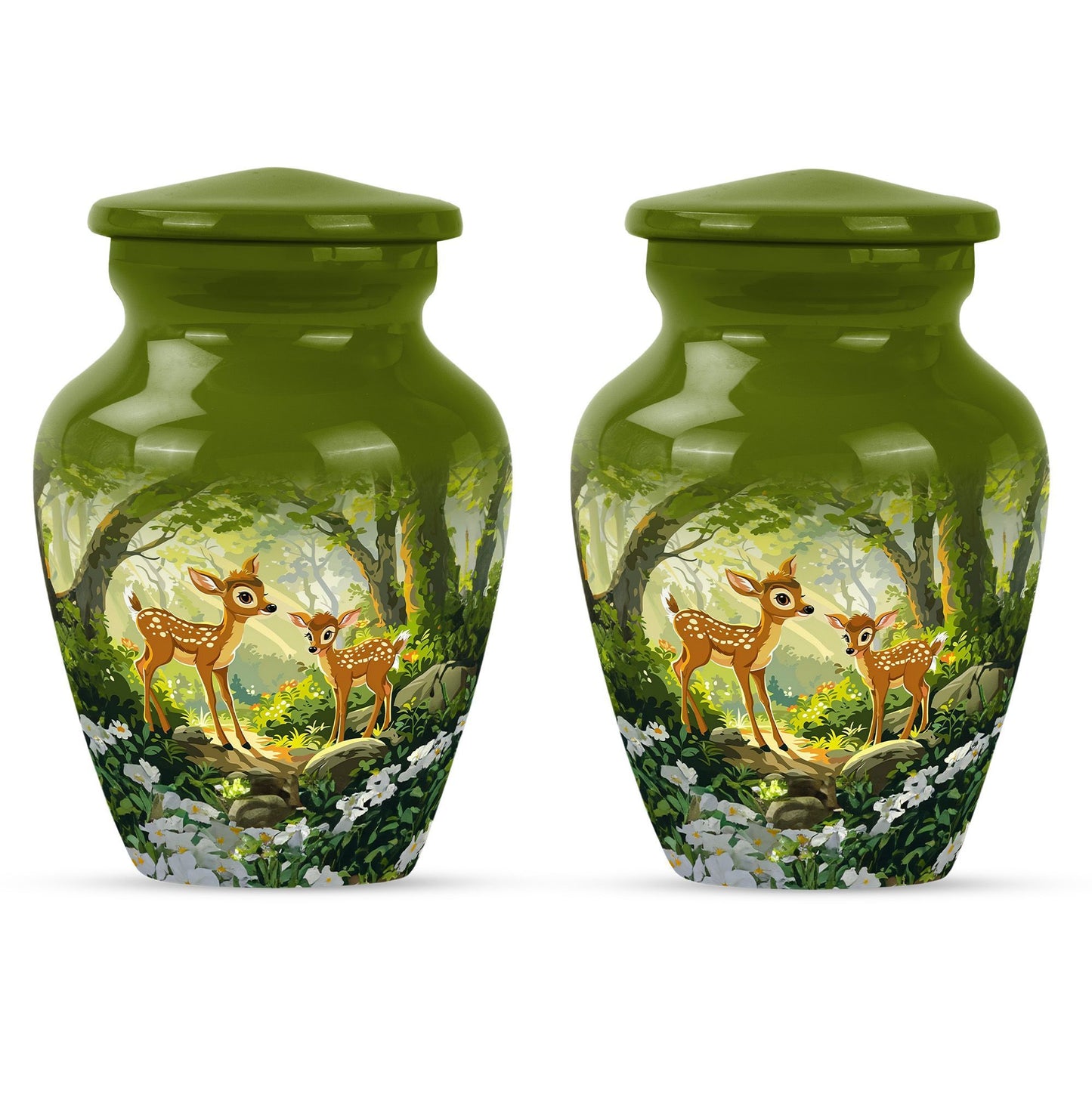 deer urn, an aluminium funeral urn for men ashes