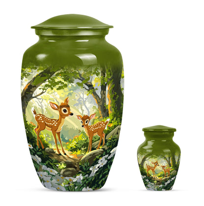 deer urn, an aluminium funeral urn for men ashes