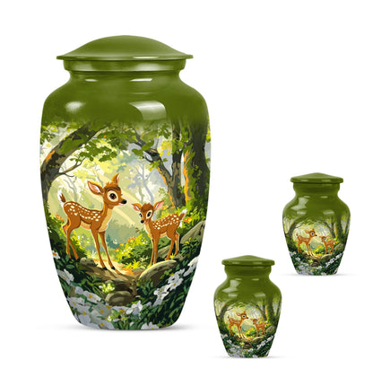 deer urn, an aluminium funeral urn for men ashes