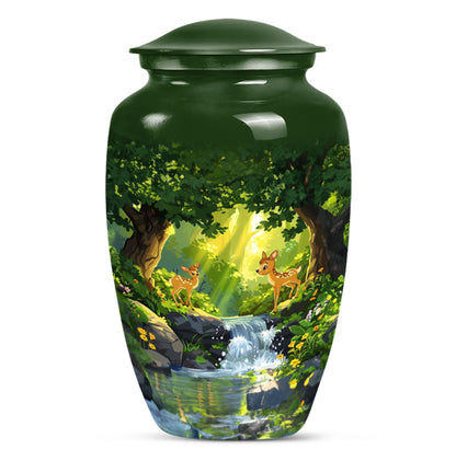  deer-themed Aluminum Urn 