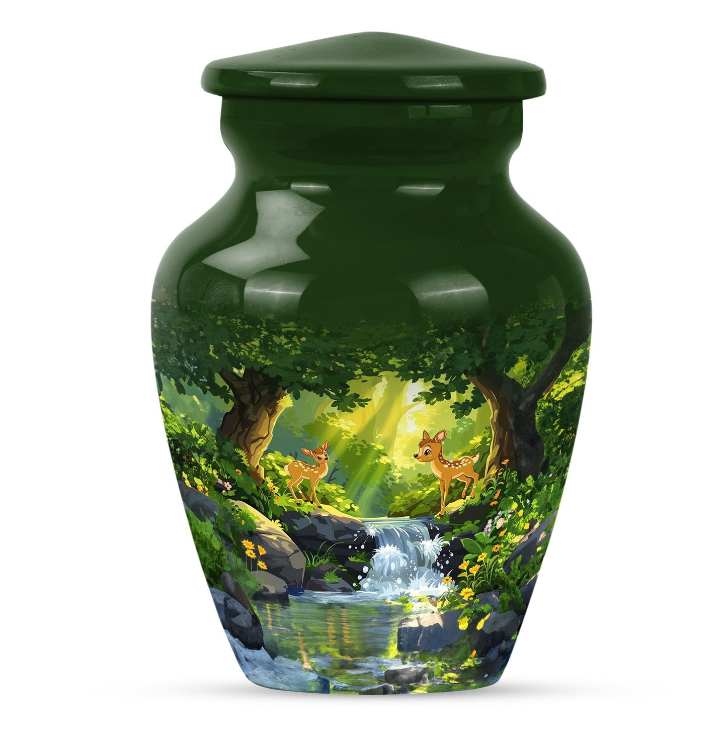  deer-themed Aluminum Urn 