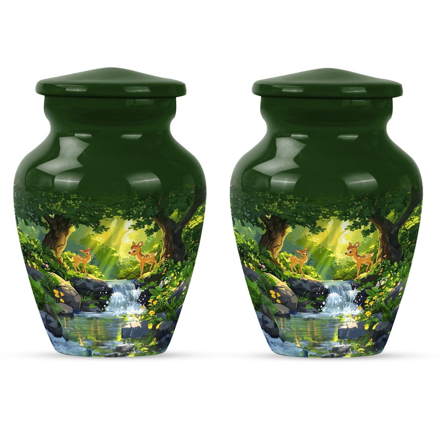 deer-themed Aluminum Urn 