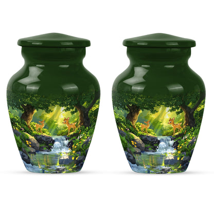  deer-themed Aluminum Urn 
