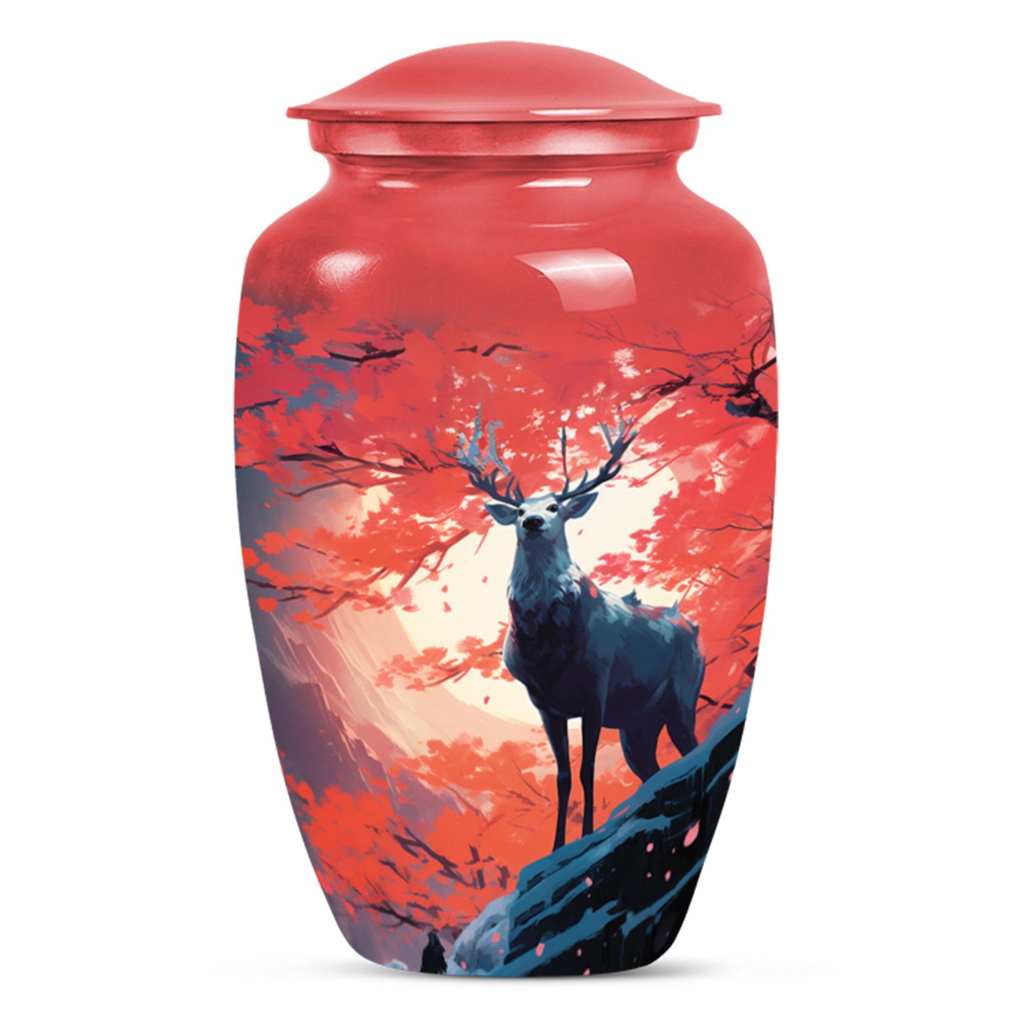 deer urn, large aluminium memorial urns for male ashes