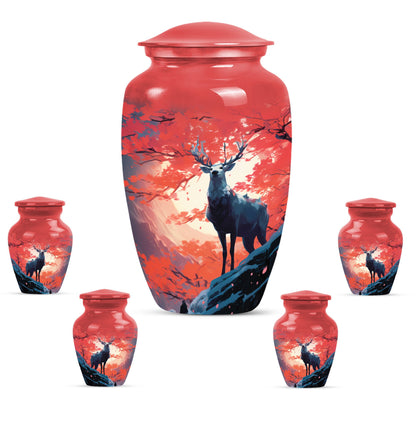 deer urn, large aluminium memorial urns for male ashes