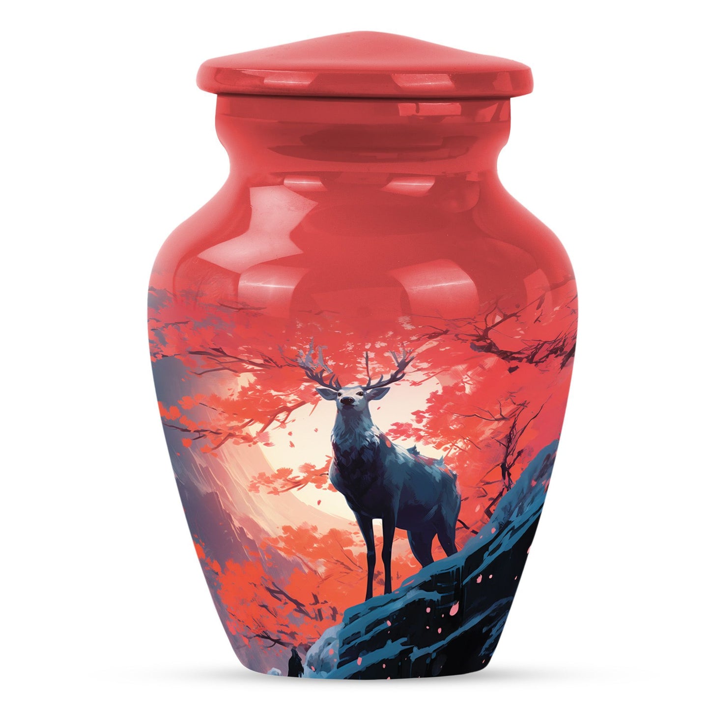 deer urn, large aluminium memorial urns for male ashes