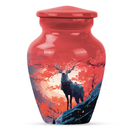 deer urn, large aluminium memorial urns for male ashes