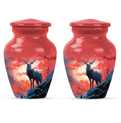 deer urn, large aluminium memorial urns for male ashes