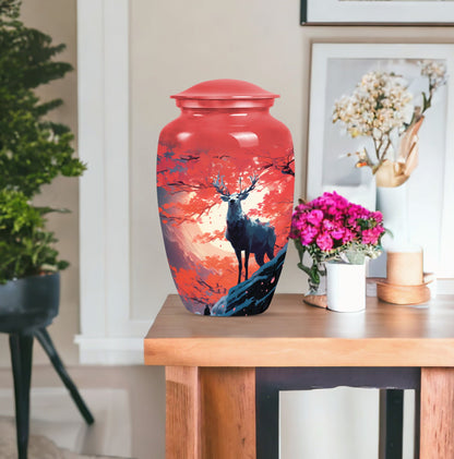 deer urn, large aluminium memorial urns for male ashes