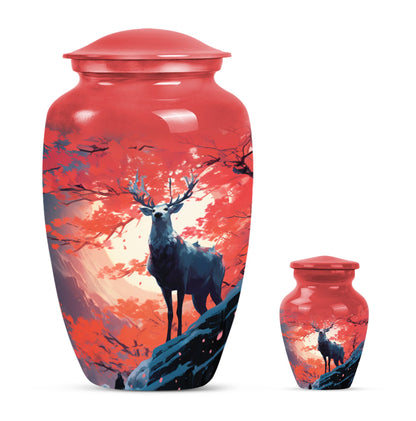 deer urn, large aluminium memorial urns for male ashes