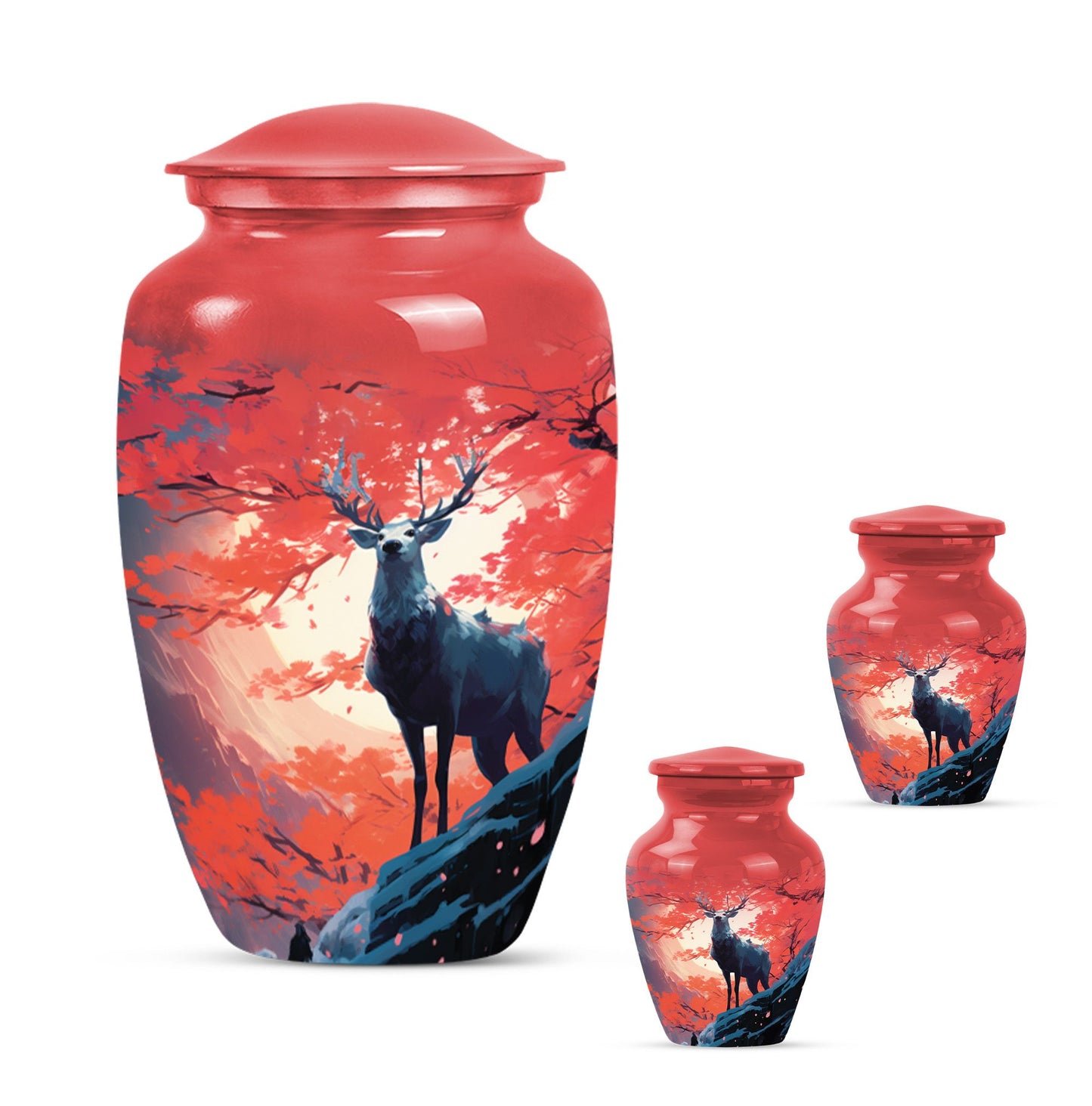 deer urn, large aluminium memorial urns for male ashes