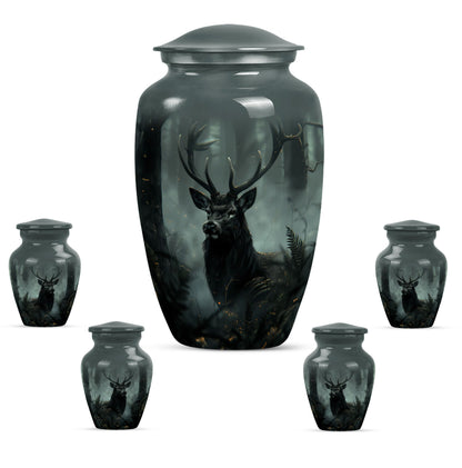 Classic 10 inch Gramophone themed deer Urn,