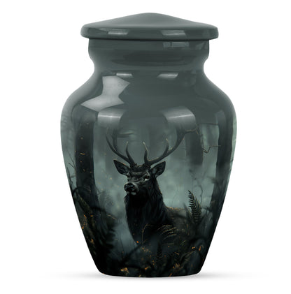 Classic 10 inch Gramophone themed deer Urn,