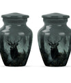 Classic 10 inch Gramophone themed deer Urn,