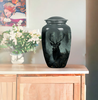 Classic 10 inch Gramophone themed deer Urn,