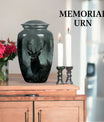 Classic 10 inch Gramophone themed deer Urn,