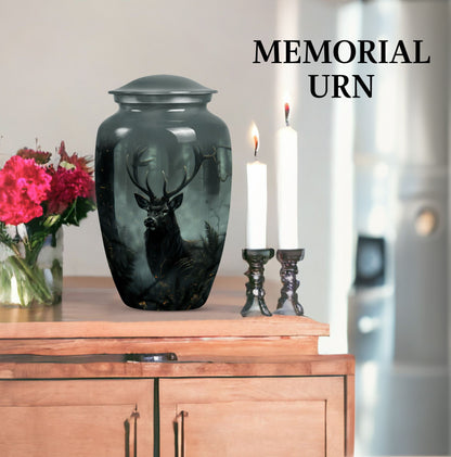 Classic 10 inch Gramophone themed deer Urn,