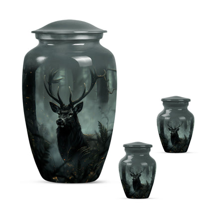 Classic 10 inch Gramophone themed deer Urn,