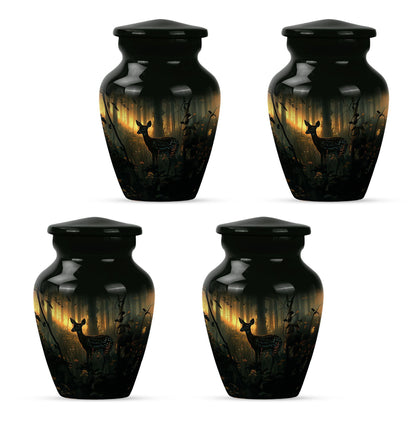 10-inch classic gramophone-themed deer urn.