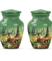 Classic 10-inch deer urn.