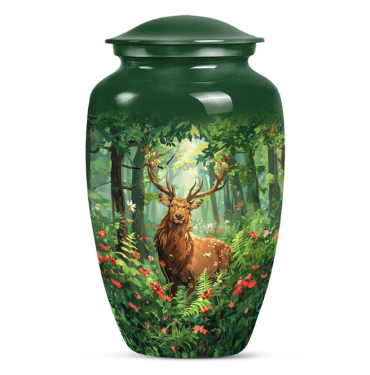 Handcrafted  deer urn 