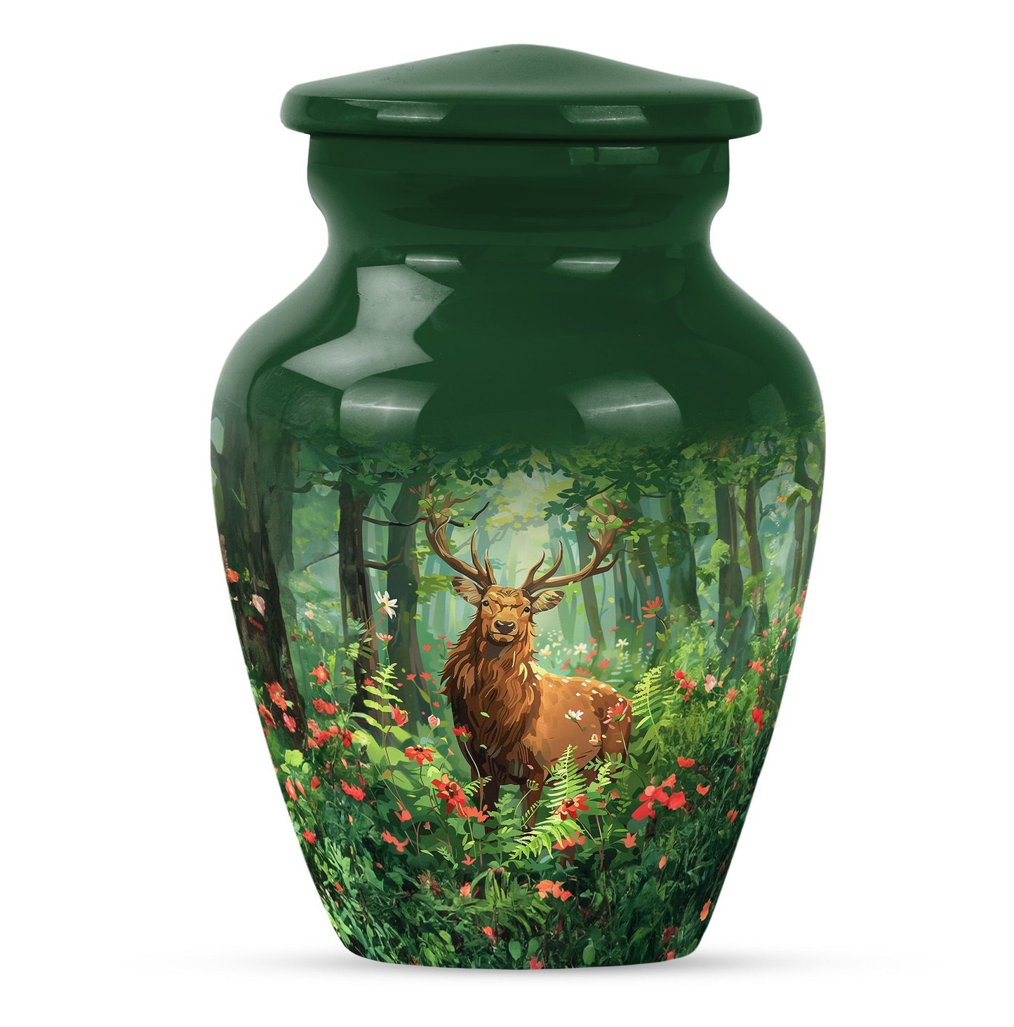 Handcrafted  deer urn 